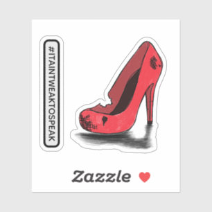 Gescheurde en gescheurde hoge hak sticker
