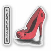 Gescheurde en gescheurde hoge hak sticker (Voorkant)