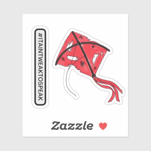 Gescheurde en gescheurde vlieger sticker (Vel)