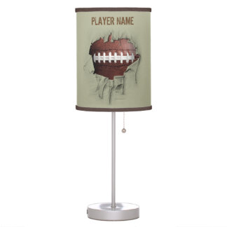 Gescheurde Football Gepersonaliseerde Tafellamp