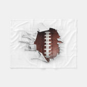 Gescheurde Footballs witte fleecedeken Fleece Deken (Voorkant (Horizontaal))