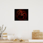 Gescheurde Fractal van Harten Poster (Keuken)