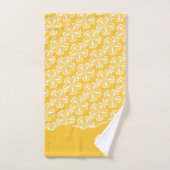 Gescheurde gele strepen Floral Polka Dot Initialen Bad Handdoek (Handdoek)