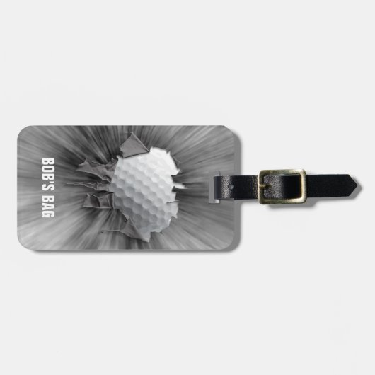 Gescheurde golfbal Bagagelabel (Voorkant horizontaal)