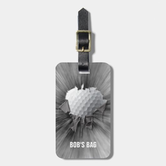 Gescheurde golfbal Bagagelabel (Voorkant verticaal)
