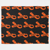 Gescheurde lint/Krijger...MS Fleece Deken (Voorkant (Horizontaal))