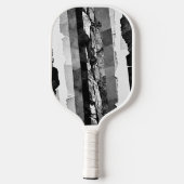 Gescheurde monochrome rand met gloeiende banden, m pickleball paddle (Achterkant)