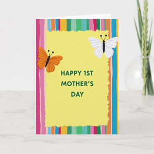 Gescheurde Papier Gelukkige Eerste Moederdag Kaart