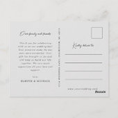 gescheurde papieren bergen trouwfoto bedankt briefkaart (Achterkant)