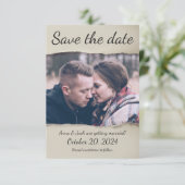 Gescheurde papieren foto Save the Date! Kaart (Staand voorkant)