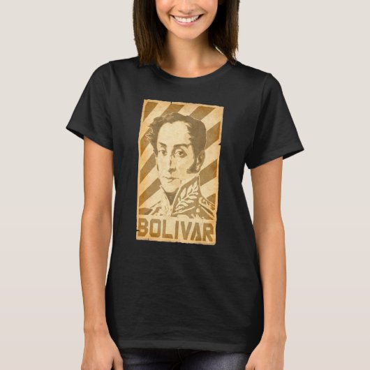 Gescheurde Propagandaposter van Simon Bolivar T-shirt (Voorkant)