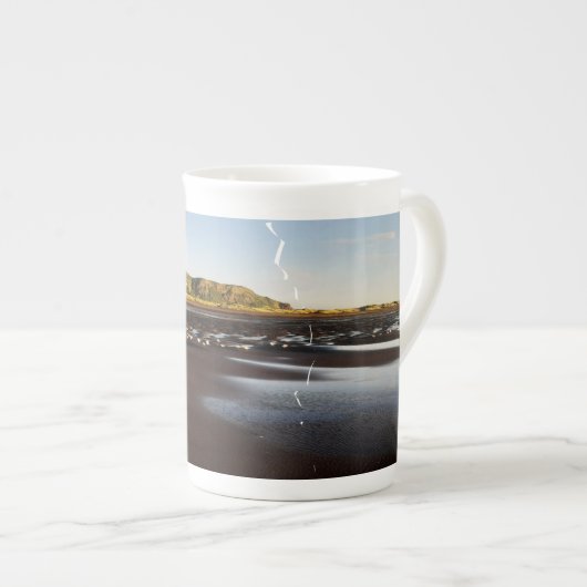 Gescheurde Randen Drie Panelen Zeezicht  Porselein Kop (Voorkant rechts)