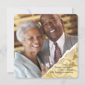 Gescheurde Randen Foto Jubileum Uitnodiging (Voorkant)