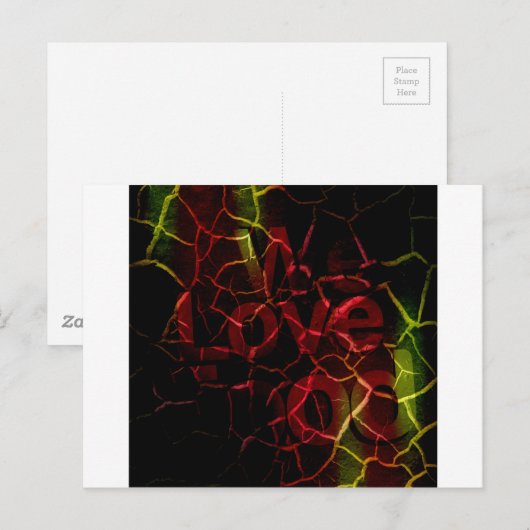 Gescheurde randen, sterk hart: onbreekbare liefde briefkaart (Voorkant / Achterkant)