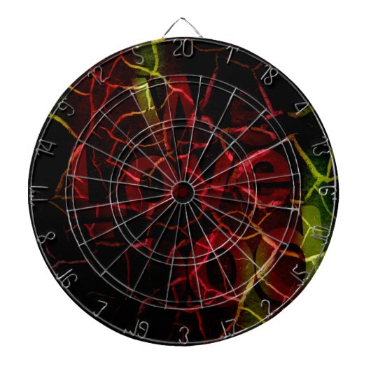 Gescheurde randen, sterk hart: onbreekbare liefde dartbord (Voorkant)