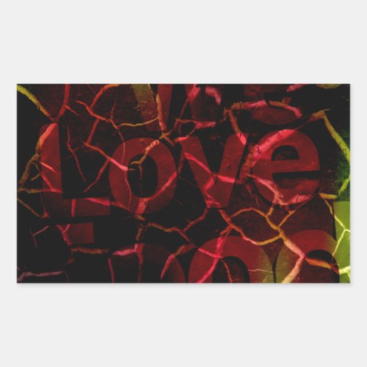 Gescheurde randen, sterk hart: onbreekbare liefde rechthoekige sticker (Voorkant)
