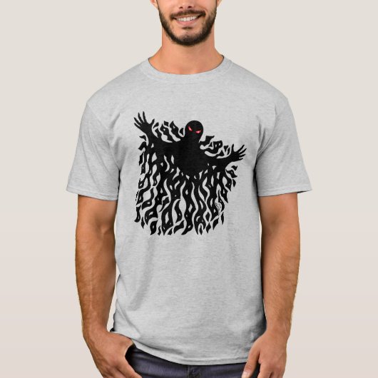 Gescheurde Schaduw Entiteit Rare Horror Kunst T-shirt (Voorkant)