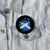 Gescheurde Schotland Vlag Ronde Button 7,6 Cm (In situ)