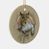 Gescheurde Shirt Eekhoorn Keramisch Ornament (Rechts)