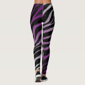 Gescheurde SpaceTime Strepen - Paars/Wit Leggings (Achterkant)