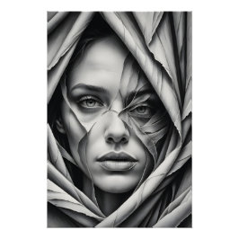 Gescheurde stof onthullen perfect poster