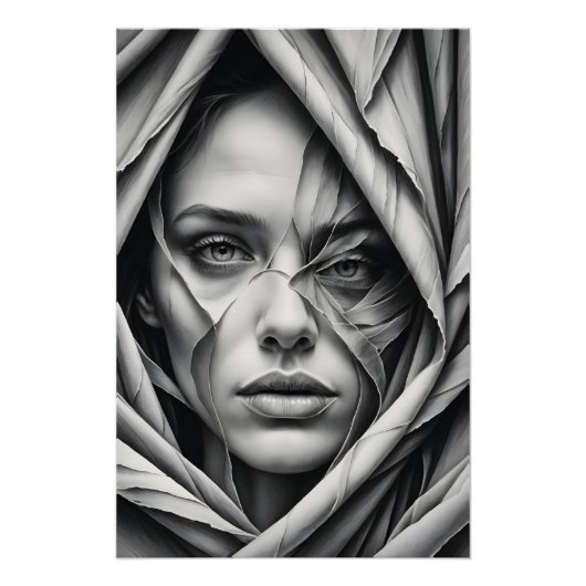 Gescheurde stof onthullen perfect poster (Voorkant)