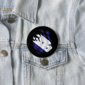 Gescheurde Vlag van Honduras Ronde Button 7,6 Cm (In situ)