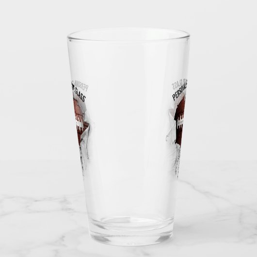 Gescheurde Voetbal (Gepersonaliseerd) Glas (Links)