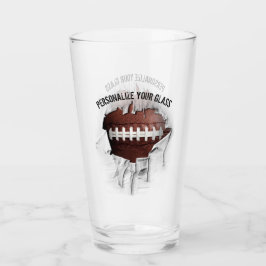 Gescheurde Voetbal (Gepersonaliseerd) Glas
