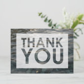 Gescheurde Water Gladde Stenen Foto met Uitknip Bedankkaart (Staand voorkant)