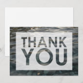 Gescheurde Water Gladde Stenen Foto met Uitknip Bedankkaart (Voorkant / Achterkant)