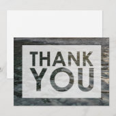 Gescheurde Water Gladde Stenen Foto met Uitknipsel Bedankkaart (Voorkant / Achterkant)