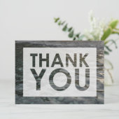 Gescheurde water gladde stenen foto met uitsparing bedankkaart (Staand voorkant)