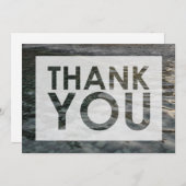 Gescheurde water gladde stenen foto met uitsparing bedankkaart (Voorkant / Achterkant)