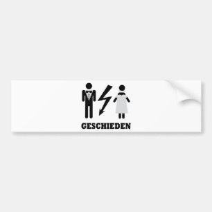 geschieden bumpersticker