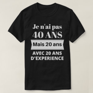 Geschiedenis 40 jaar t-shirt