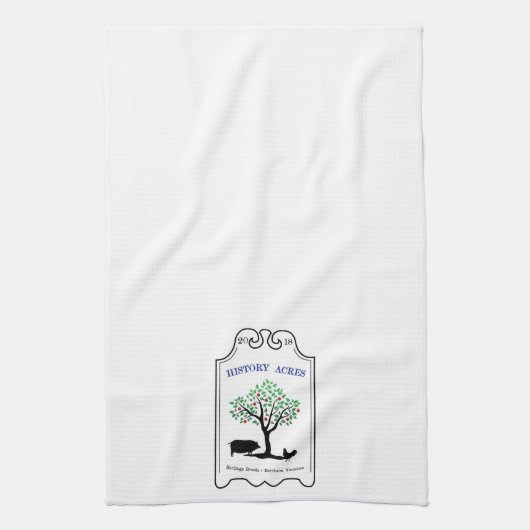 Geschiedenis Acres Kitchen Towel Theedoek (Verticaal)