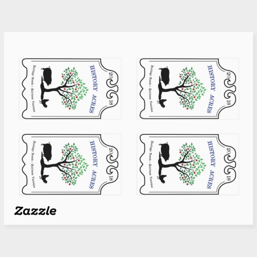 Geschiedenis Acres Logo Stickers (Vel)