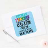 Geschiedenis Alleen voor volledige meertaak Vierkante Sticker (Envelop)