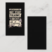 Geschiedenis Bezetting Funny Historian Visitekaartje (Voorkant / Achterkant)