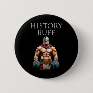 Geschiedenis Buff Roman Centurion Ronde Button 5,7 Cm
