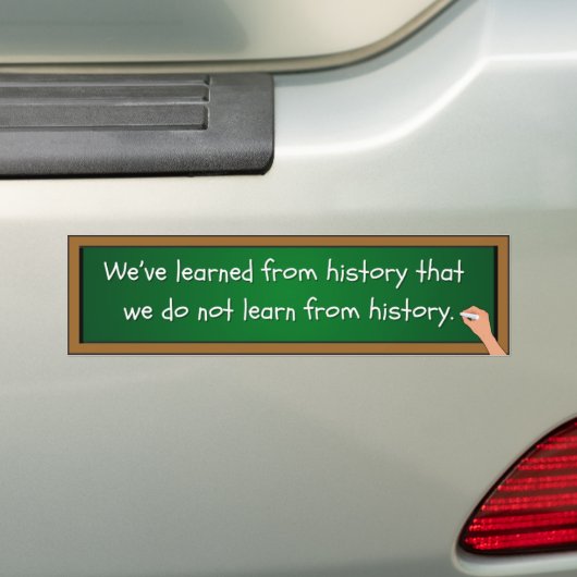 Geschiedenis Bumpersticker (Op auto)