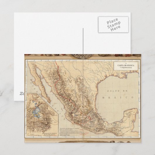 Geschiedenis en architectuur van Mexico Briefkaart (Voorkant / Achterkant)