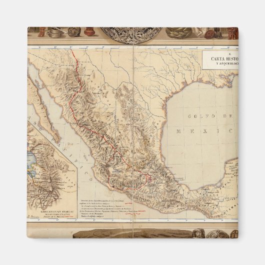 Geschiedenis en architectuur van Mexico Magneet (Voorkant)