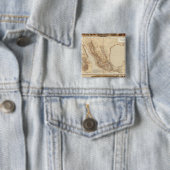 Geschiedenis en architectuur van Mexico Vierkante Button 5,1 Cm (In situ)