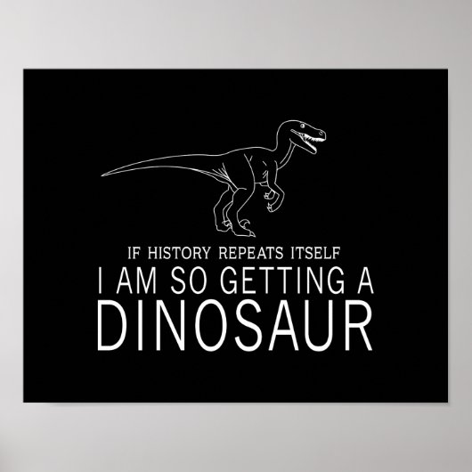 Geschiedenis en dinosaurussen poster (Voorkant)