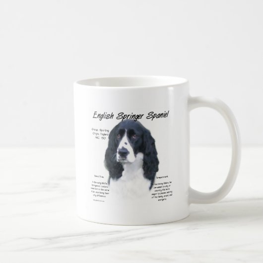 Geschiedenis Engels Springer Spaniel (blk) Koffiemok (Rechts)