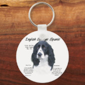 Geschiedenis Engels Springer Spaniel (blk) Sleutelhanger (Voorkant)