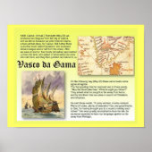 Geschiedenis, Explorers, Vasco da Gama Poster (Voorkant)