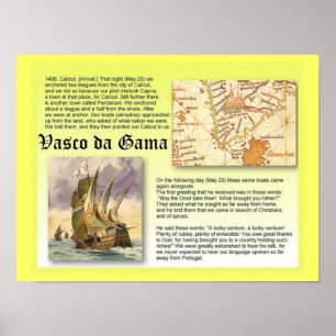 Geschiedenis, Explorers, Vasco da Gama Poster